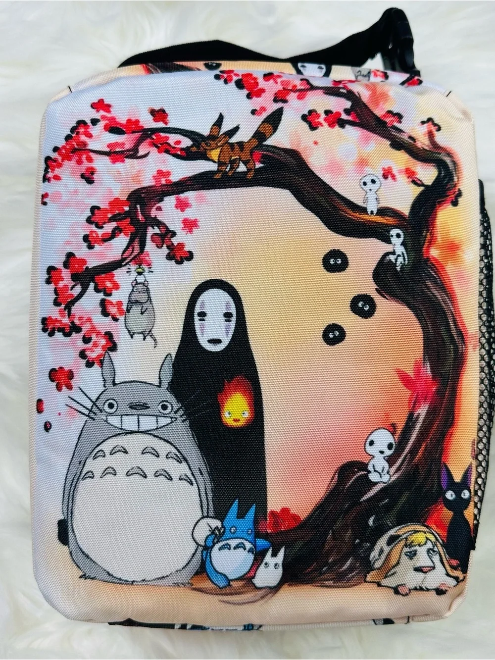Totoro and Ghibli Friends under the Sakura Lunch Bag